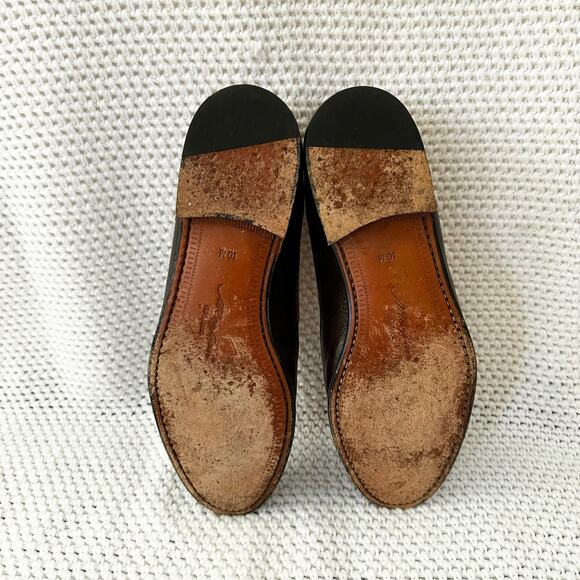 Mezlan Brown Havana Two Tone Wingtip Tassel Brogue Slip On Loafers Cap Toe 10M - Picture 9 of 12